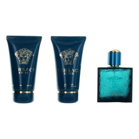 Eros by Versace (Option: 3 Piece Gift Set for Men with 1.7)