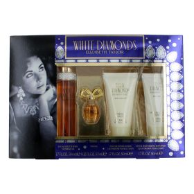 White Diamonds by Elizabeth Taylor (Option: 4 Piece Gift Set women (With 1.7oz))